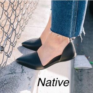 Native Shoes Audrey Bloom EVA cushioned Ultra Comfort Black Ballet Flats size 8